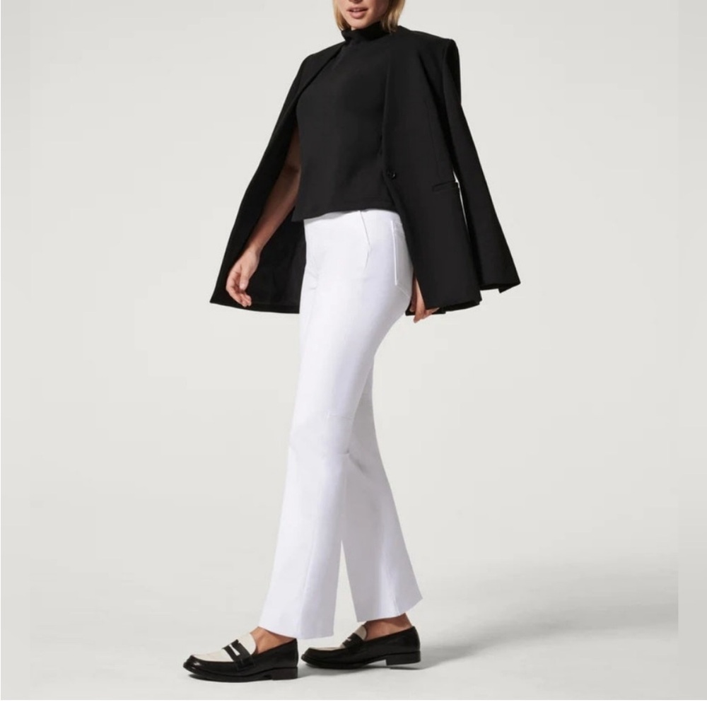 Spanx On-The-Go Kick Flare Classic White Pants